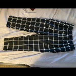 Black plaid slack